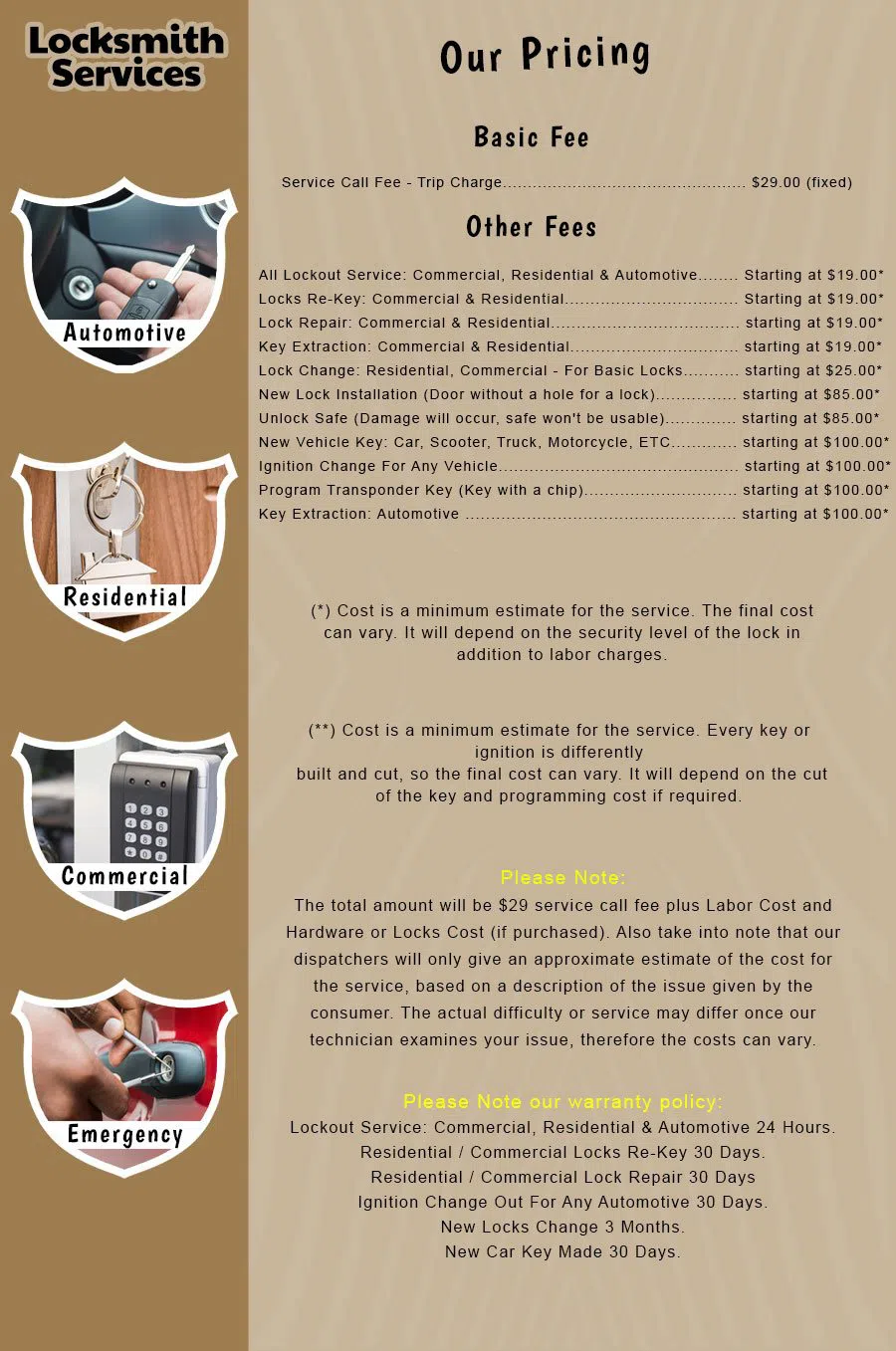 Elite Locksmith Services Tucson, AZ 520-226-3838